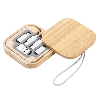 6-in-1 Ladekabel | Bambus
